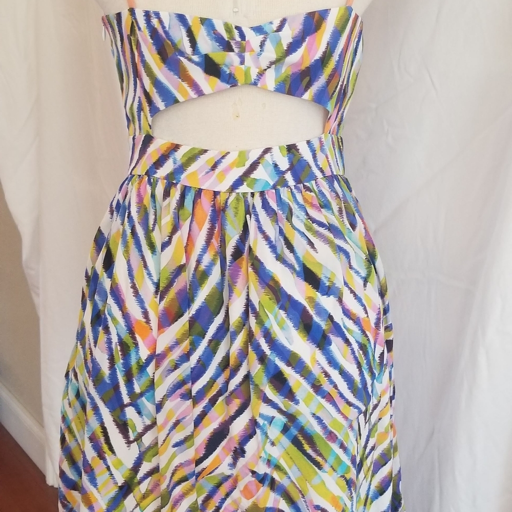 multicolored sun dress with sphagetti straps